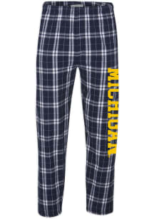 Michigan Wolverines Mens Navy Blue Team Name Sleep Pants