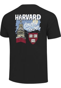 Harvard Crimson Black Bell Tower Sunset Short Sleeve T Shirt
