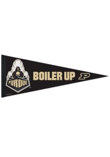 Purdue Boilermakers 12x30 Boiler Up Premium Pennant - Black