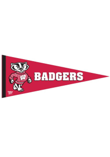 Wisconsin Badgers 12x30 Premium Pennant - Red