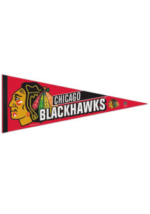 Chicago Blackhawks 12x30 Logo Premium Pennant - Red