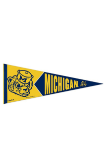 Michigan Wolverines 12x30 Vault Premium Pennant - Blue