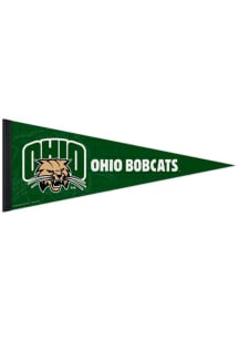 Ohio Bobcats 12x30 Logo Premium Pennant - Green