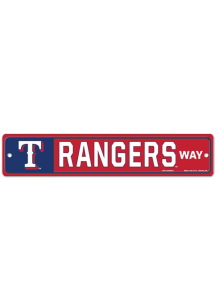 Texas Rangers 3.75 x 19 Street/Zone Sign - Red