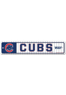 Chicago Cubs Street Zone Sign - White