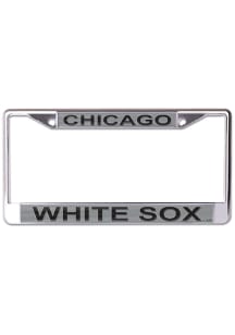 Chicago White Sox Metallic Printed License Plate Frame - Black