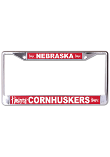 Nebraska Cornhuskers Metallic Printed License Plate Frame - Red