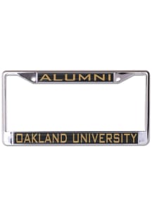 Oakland University Golden Grizzlies Team Color Alumni License Plate Frame - Brown