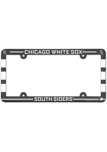 Chicago White Sox Full Color Plastic License Plate Frame - Black