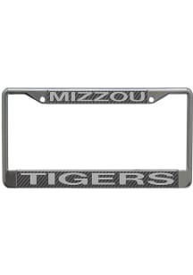 Missouri Tigers Carbon Fiber License Plate Frame - Silver