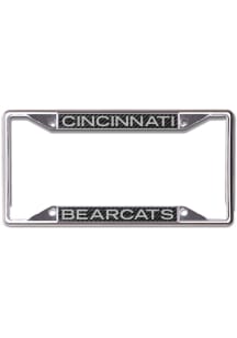 Cincinnati Bearcats Carbon Fiber License Plate Frame - Silver