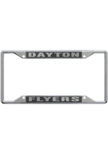 Dayton Flyers Carbon Fiber License Plate Frame - Silver