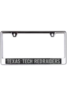 Texas Tech Red Raiders Carbon Fiber License Plate Frame - Silver