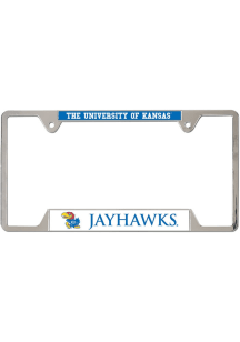 Kansas Jayhawks Thin Metal License Plate Frame - Blue