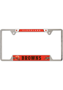 Cleveland Browns Thin Metal License Plate Frame - Orange