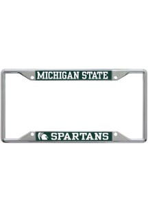 Michigan State Spartans Black and Silver Alumni License Plate Frame - Silver