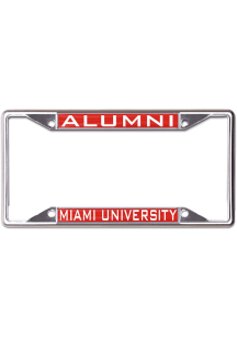 Miami RedHawks Team Color Alumni License Plate Frame - Red