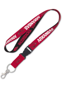 Arkansas Razorbacks Team Color Detachable Lanyard - Red
