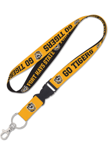 Fort Hays State Tigers Team Color Detachable Lanyard - Yellow