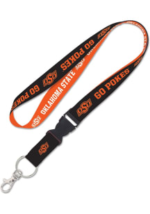 Oklahoma State Cowboys Team Color Detachable Lanyard - Orange