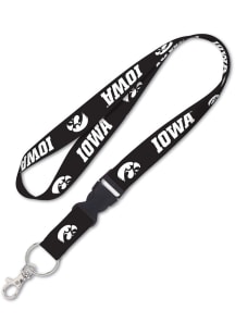 Iowa Hawkeyes Team Logo Lanyard - Black