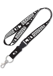 Nebraska Cornhuskers Team Logo Lanyard - Black