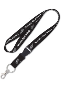 Detroit Red Wings Black Lanyard - Black