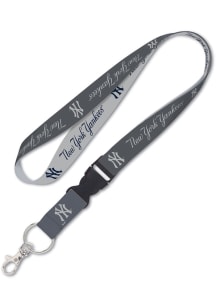 New York Yankees Charcoal Lanyard - Charcoal