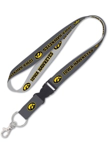 Iowa Hawkeyes Charcoal Lanyard - Charcoal