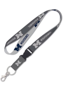 Michigan Wolverines Charcoal Lanyard - Charcoal