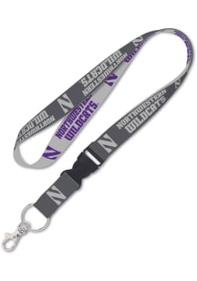 Northwestern Wildcats Charcoal Lanyard - Charcoal