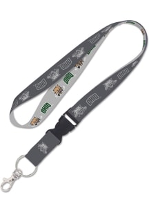 Ohio Bobcats Charcoal Lanyard - Charcoal