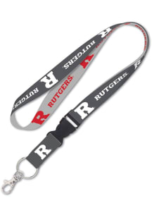 Rutgers Scarlet Knights Charcoal Lanyard - Charcoal