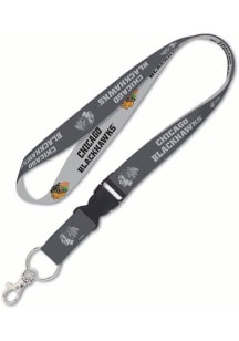 Chicago Blackhawks Charcoal Lanyard - Charcoal