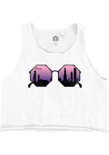 Rally Chicago Womens White Sunglasses Tank Top