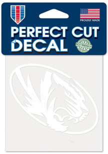 Missouri Tigers 4x4 White Auto Decal - White