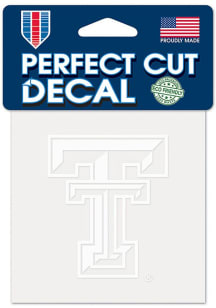 Texas Tech Red Raiders 4x4 White Auto Decal - White