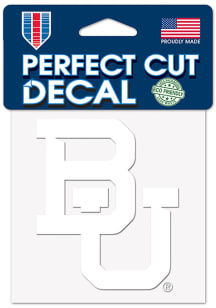 Baylor Bears 4x4 White Auto Decal - White