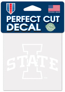 Iowa State Cyclones 4x4 White Auto Decal - White
