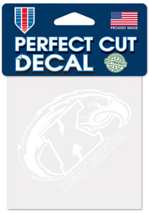 Kent State Golden Flashes 4x4 White Auto Decal - White
