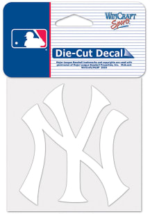 New York Yankees 4x4 White Auto Decal - White