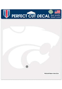 K-State Wildcats 8x8 White Auto Decal - White