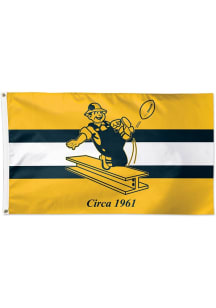 Pittsburgh Steelers Vintage Silk Screen Grommet Flag - Yellow
