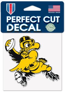 Iowa Hawkeyes 4x4 Vintage Auto Decal - Yellow