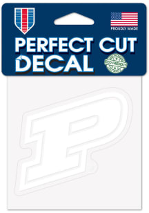 Purdue Boilermakers 4x4 White Auto Decal - White