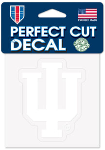 Indiana Hoosiers 4x4 White Auto Decal - White