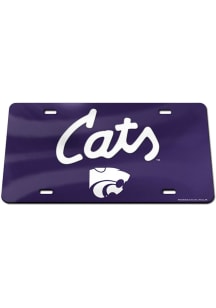 K-State Wildcats Purple Cats Script Car Accessory License Plate