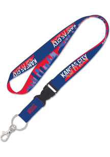 Kansas City 1 inch Detachable Lanyard - Blue