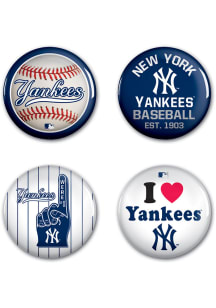 New York Yankees 4pk Button - Navy Blue