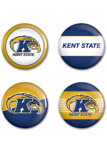 Kent State Golden Flashes 4pk Button - Blue
